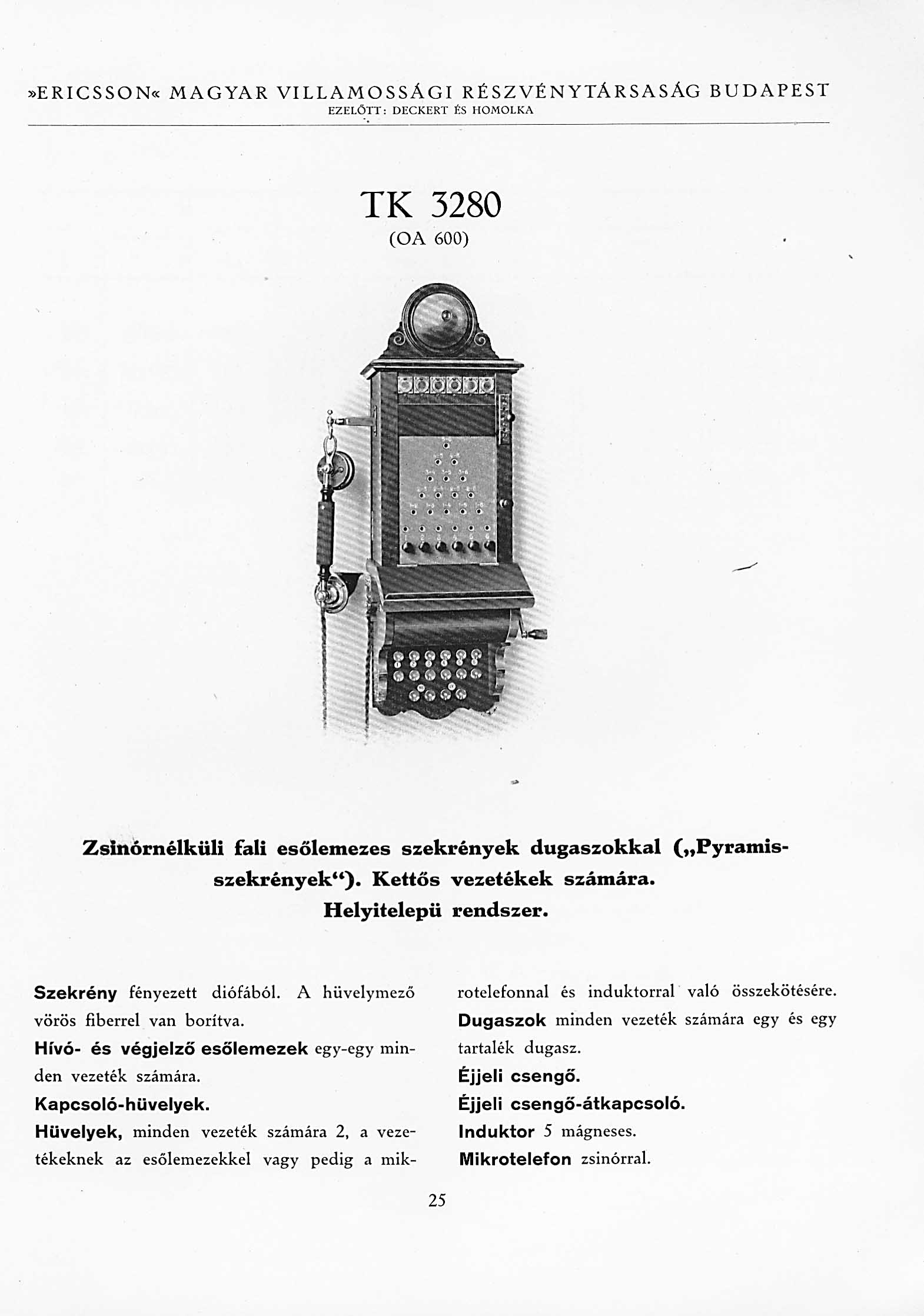 Ericsson katalógus 1914